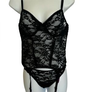 Adore Me NWOT two piece lingerie with garter straps
